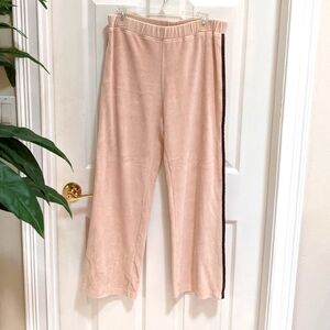 Ultra Sport Cream/Brown Velour Athletic Pants Women's Size PM